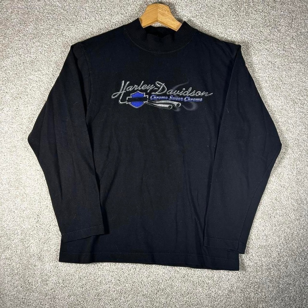 Vintage women's Harley Davidson Chrome Sweet Chrome biker long sleeve t-shirt XS